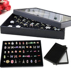 Slots Jewelry Ring Display Organizer Tray Holder Earrings Storage Box