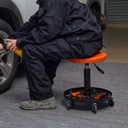 VEVOR Adjustable Mechanics Rolling Creeper Seat Stool Tool Tray For Sh