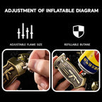 Cool Metal Design Jet Torch Lighter Refillable Butane Novelty Lighter