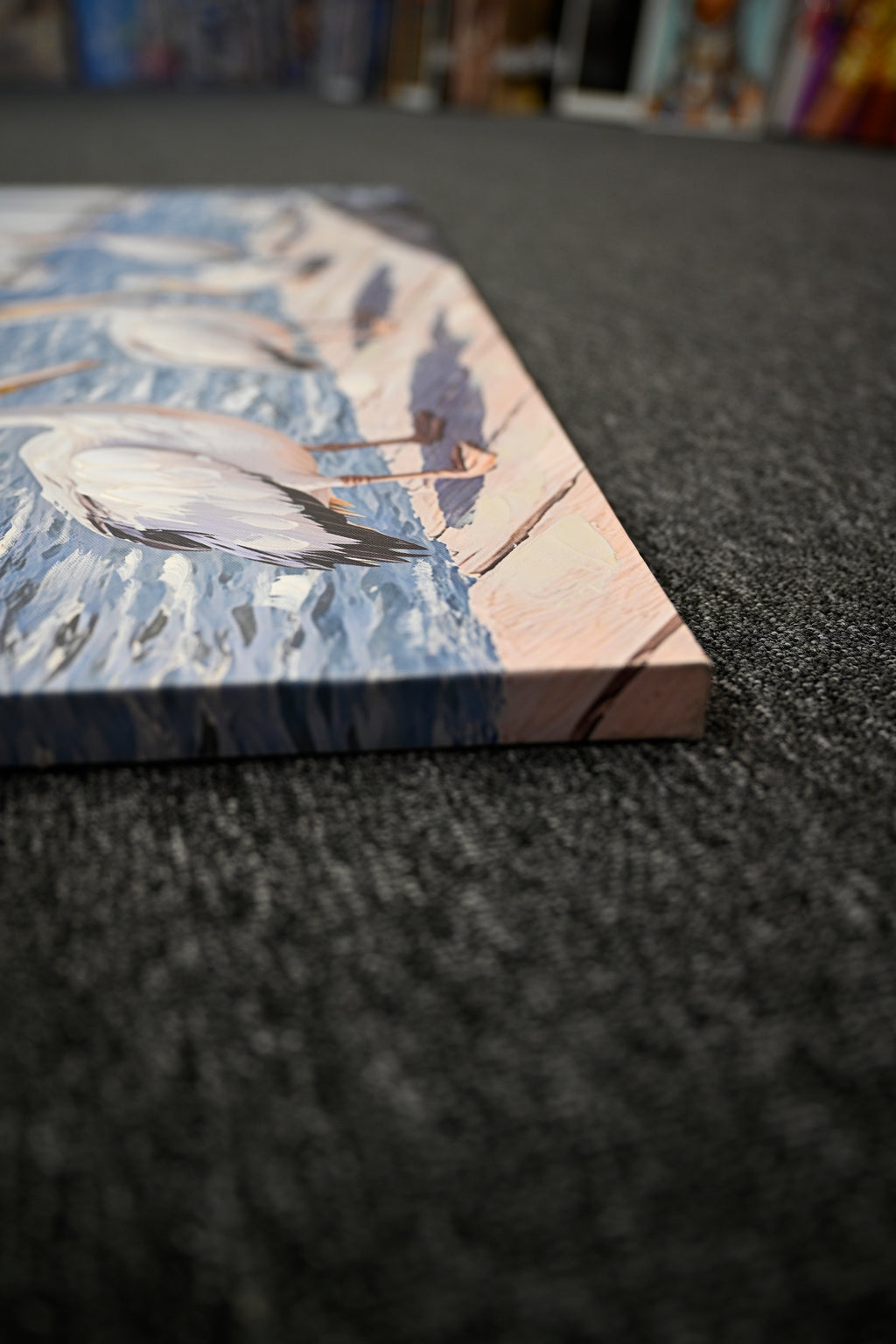 Beach Wall Art - Large Blue Ocean Seagull Canvas Pictures For Living R