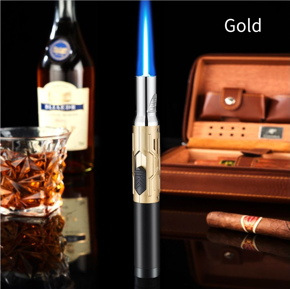 Golden Torch Type Refillable Jet Flame Butane Lighter