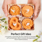 Cookie Shape Scented Candle Set 4PCS Coffee & Milk Aroma For Home Deco