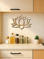 Large Modern Lotus Metal Wall Art - Gorgeous Living Room Decor To Char