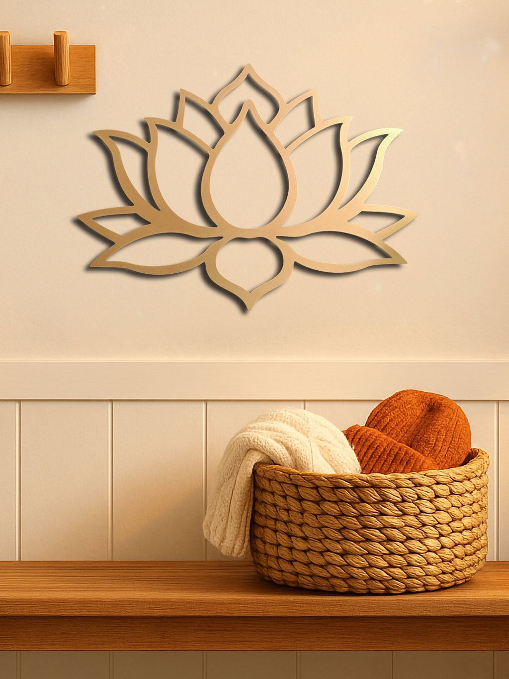 Large Modern Lotus Metal Wall Art - Gorgeous Living Room Decor To Char