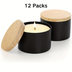 Set Of 12 Transparent Airtight Odor-Proof Candle Jars