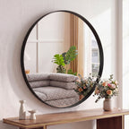 Round Wall Mirror With Metal Frame