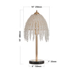 19inch H Elegant Crystal Table Lamp Vintage Waterfall Design With Crys