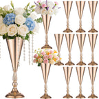 2 Pcs Golden Vase Flower Wedding Centerpieces