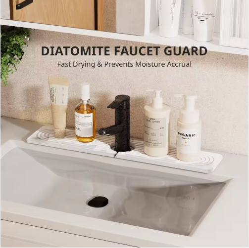 Diatomaceous Earth Sink Tray Stone Home Sink Caddy Kitchen Instant Dry
