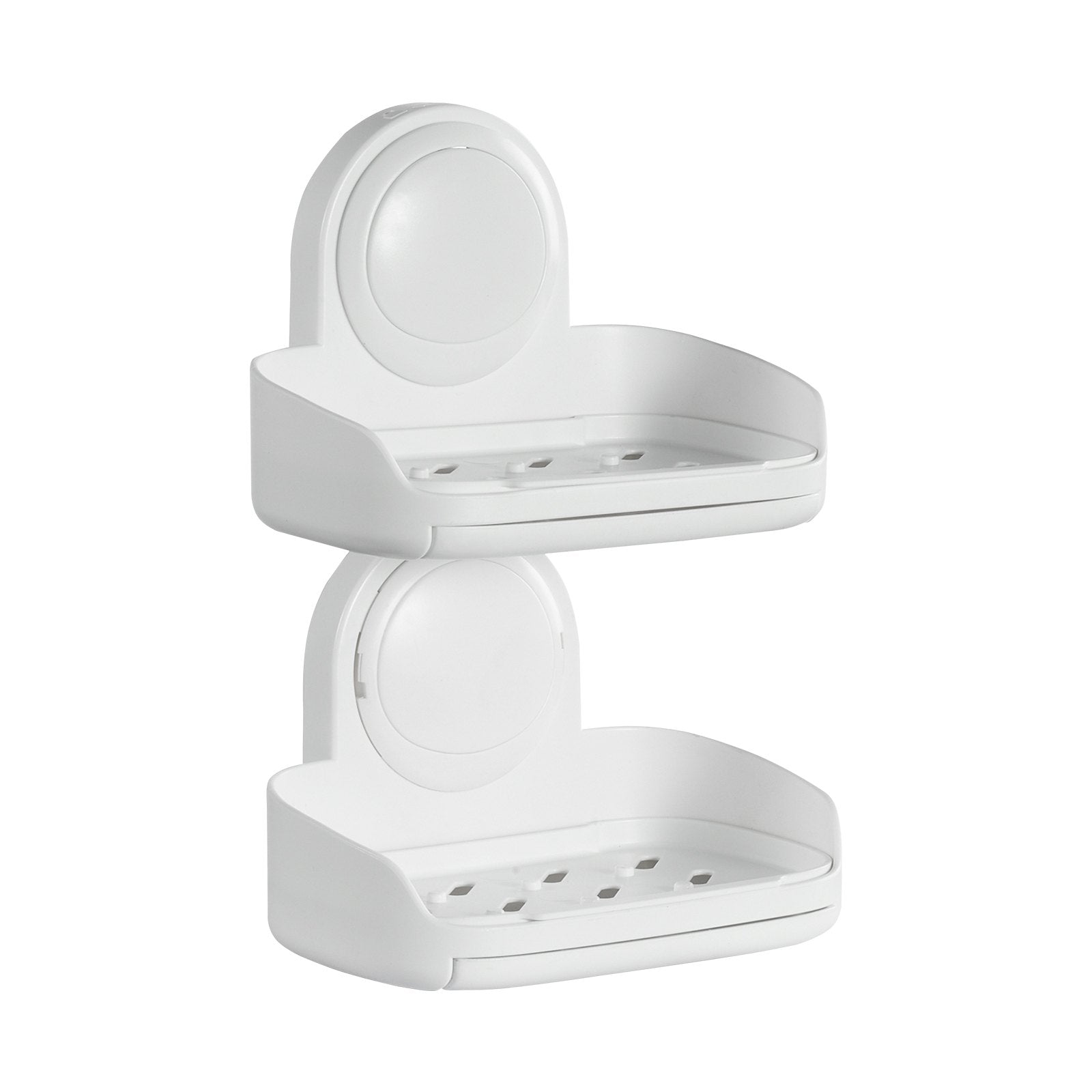 Suction Cup Soap Dish With Double Layer Holder With Drain Tray For Sho