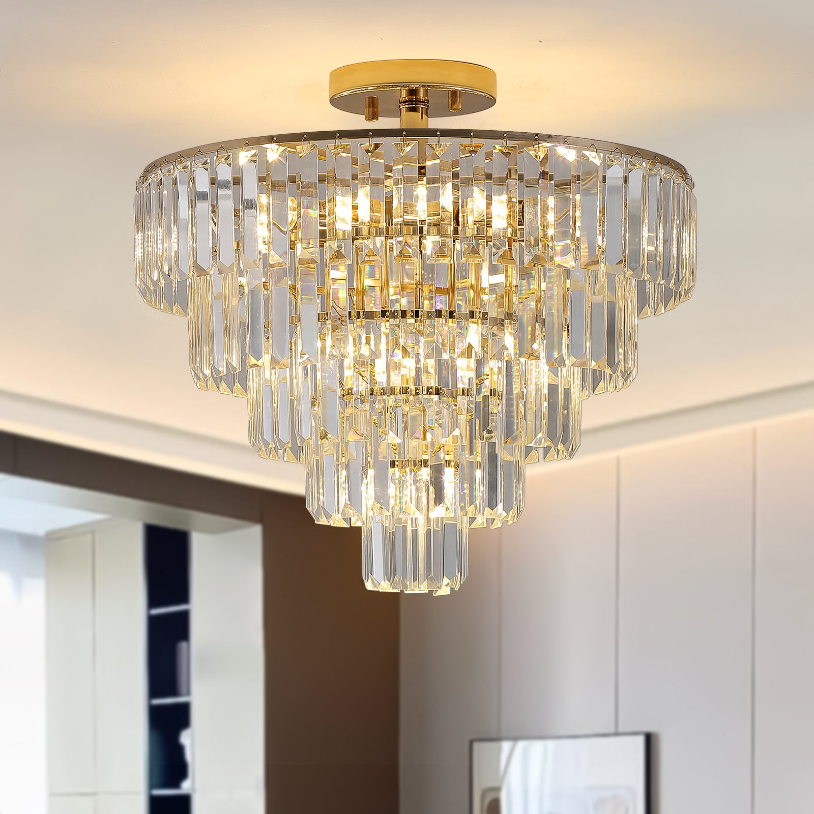 Gold Crystal Chandeliers