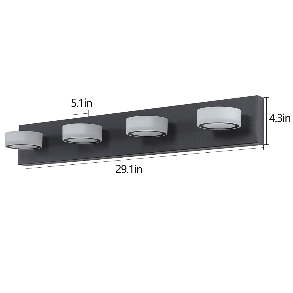 29in Modern 4-Light LED Vanity Light