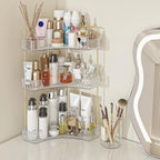 Corner Bathroom Counter Storage Rack 3-tier Bathroom Countertop Storag
