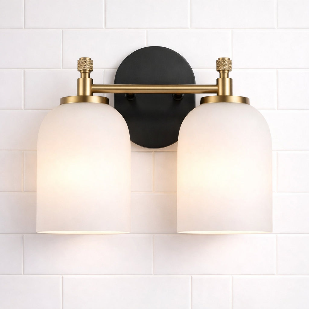 Vortex Traditional Style Two Lights Vanity Over Bathroom Mirror Wall S
