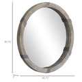 30.75" Wood Wall Mirror