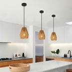 7inch Set Of 3 Rustic Hemp Rope Pendant Light