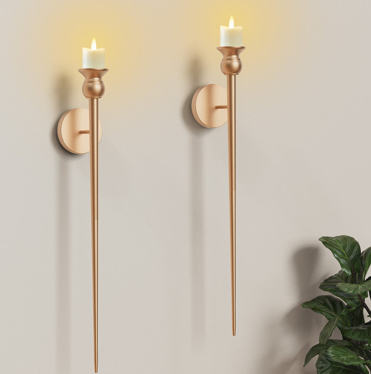 Holder Sconce With Battery Operated Candles Retro Chic Wall Sconces Ca