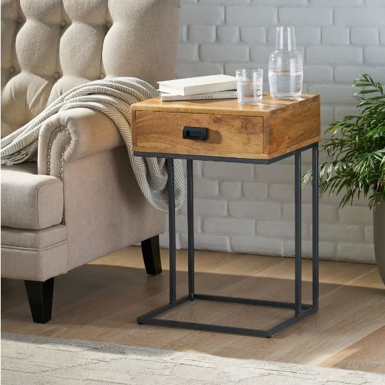 Modern C-Shaped Side Table | 2-Layer Structure