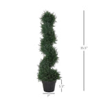 3FT Topiary Artificial Faux Cedar Tree Spiral Fake Plant