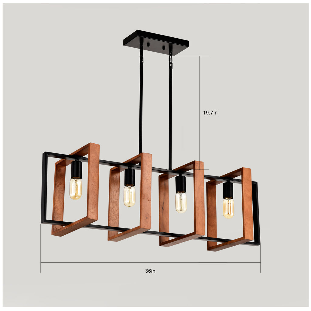 4-Light Kitchen Island Lights Pendant Light Farmhouse Dining Room Ligh
