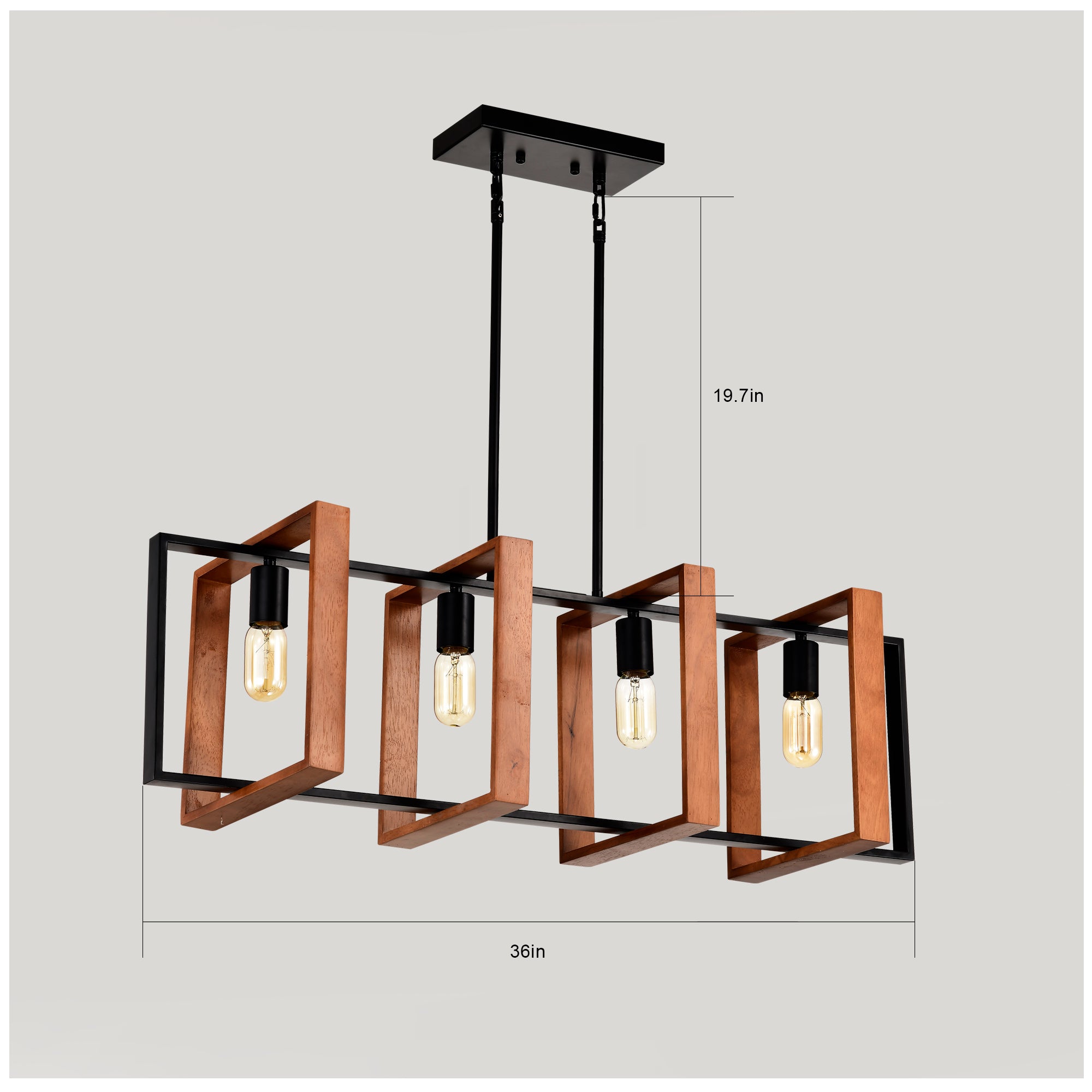 4-Light Kitchen Island Lights Pendant Light Farmhouse Dining Room Ligh