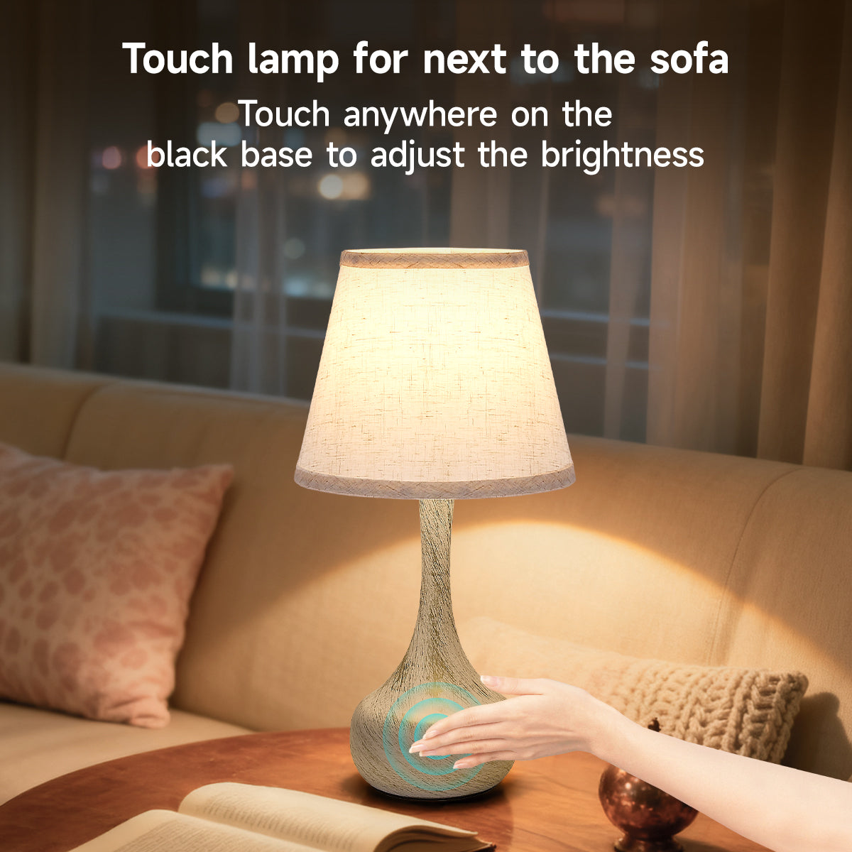 Touch Bedside Lamp Set Of 2