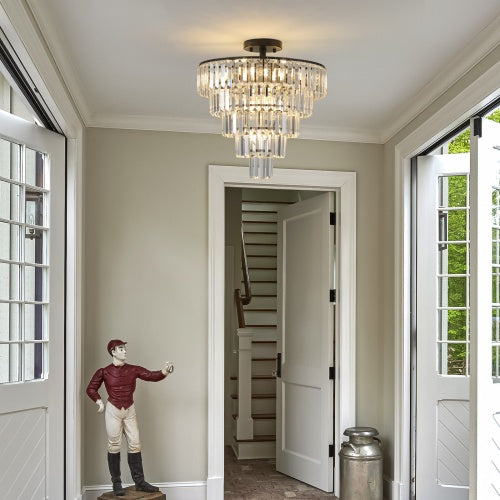 Large Crystal Chandelier |  Modern Design