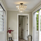 Large Crystal Chandelier |  Modern Design