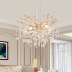 Modern Tree Branch Crystal Chandelier Luxury Gold Crystal Pendant Ligh