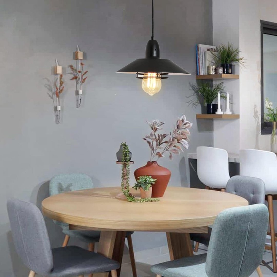 Farmhouse Vintage Pendant Light Black Fixture Pendant Lights With Spri