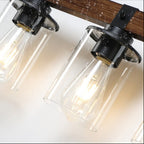 Rustic Bathroom Wall Lamp | 5 Light Fixture