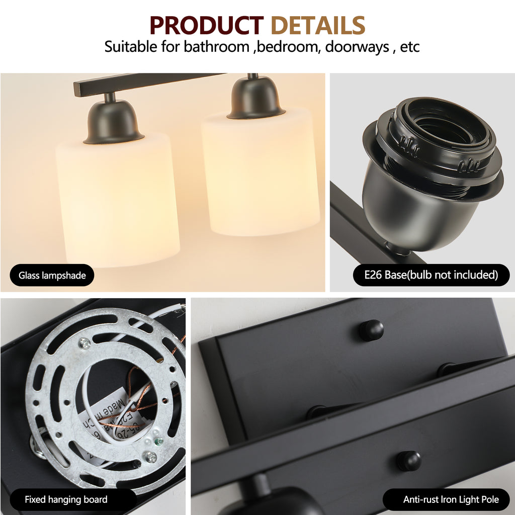 6-Light Black Vanity Lights