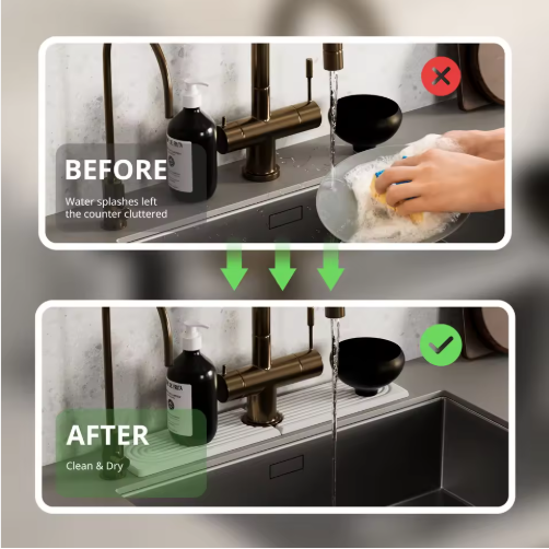 Diatomaceous Earth Sink Tray Stone Home Sink Caddy Kitchen Instant Dry