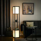 Modern Shelf Floor Lamp With Dual Ambient Light