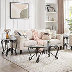 Tempered Glass Coffee Table Set | 2-Layer Design