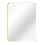 22x30 Inch Silver Metal Framed Rectangular Bathrrom Mirror For Wall.