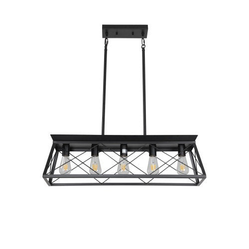 Modern Farmhouse Chandelier | Rectangular Ceiling Light