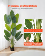 6ft Artificial Bird Of Paradise Tree Fake Plant With Pot Indoor Outdoo