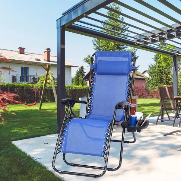 Zero Gravity Chair Cup Holder Clip On Side Tray W Beverage Can Mobile