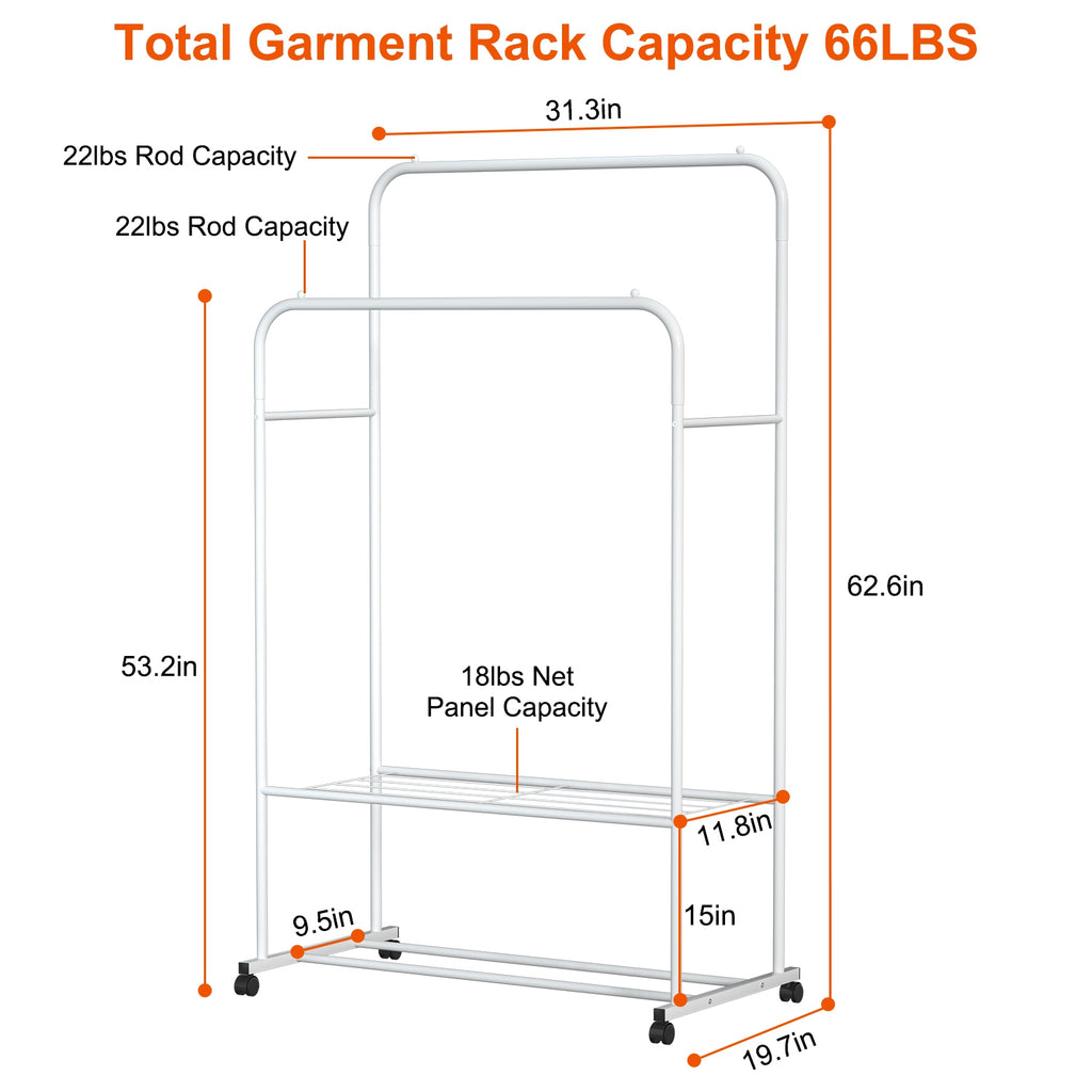 1Pc Garment Hanging Rack Clothing Hanging Rail Pillow Shoe Display Org