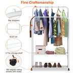 1Pc Garment Hanging Rack Clothing Hanging Rail Pillow Shoe Display Org