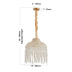 16 Inch 5-Light Crystal Pendant Light Chandelier- Elegant Waterfall De