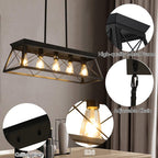 Modern Farmhouse Chandelier | Rectangular Ceiling Light