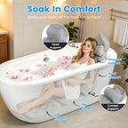 1Pc Full Body Bath Pillow With Headrest Lumbar Support Quick-Drying Ba