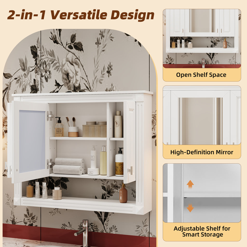35inch Bathroom Wall Cabinet With Mirror