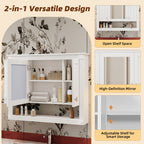 35inch Bathroom Wall Cabinet With Mirror