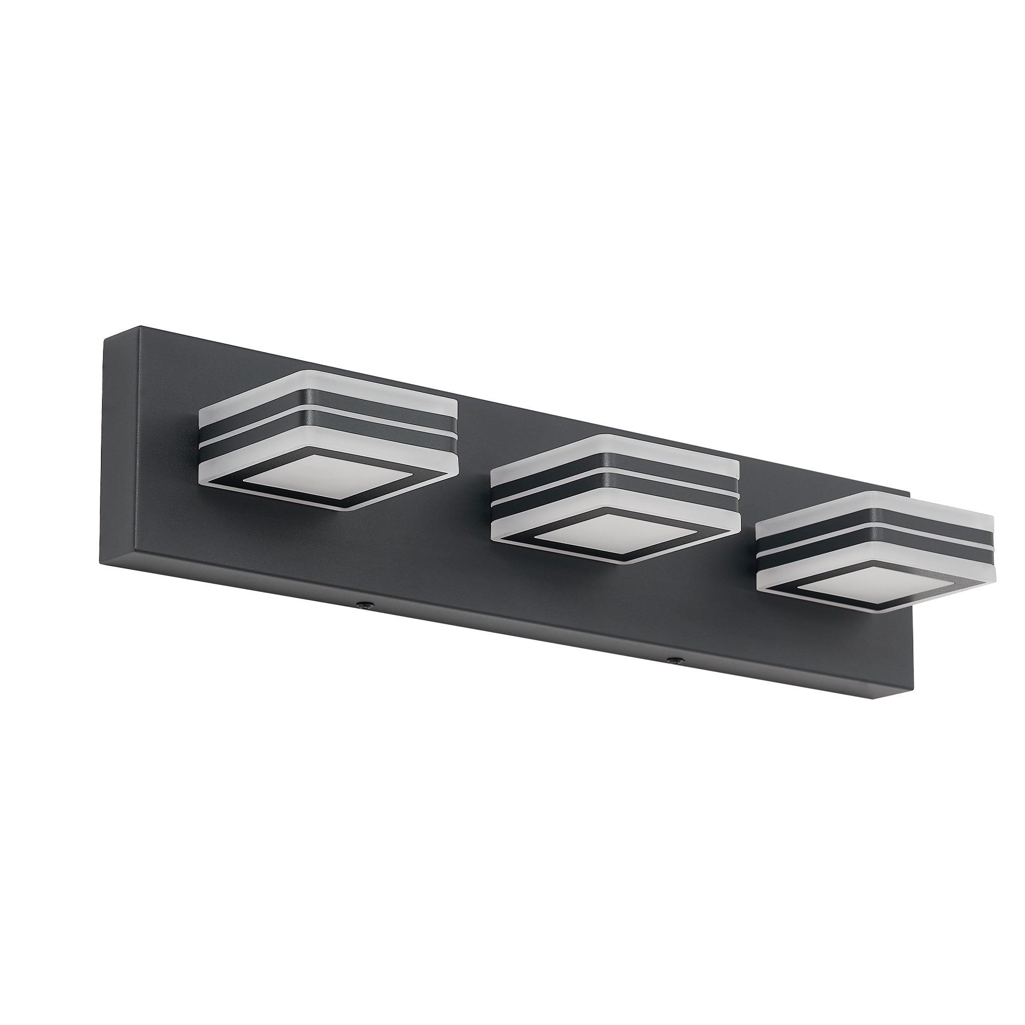 Matte Black Vanity Light Fixtures 3 Lights Up And Down LED Modern Bath