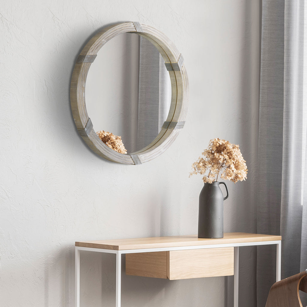 30.75" Wood Wall Mirror