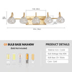 29 Modern Crystal Bathroom Vanity Light