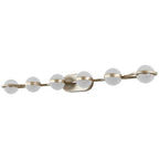 43in Gold Minimalist LED Bathroom Vanity Light With Crystal Sand Acryl